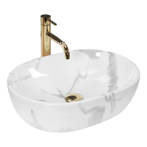 Umywalka Nablatowa Rea Amelia 48 Marmo shiny
