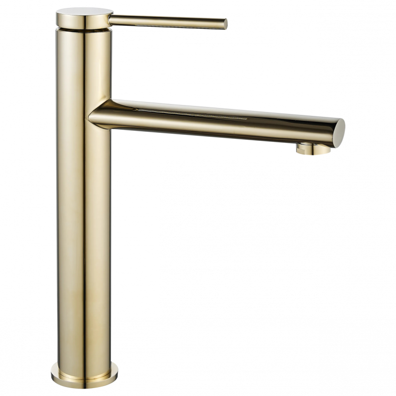 Bateria Umywalkowa Rea Oval złota wysoka