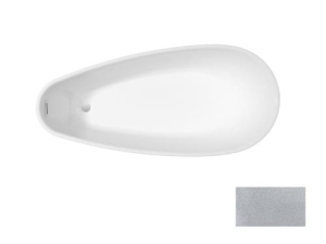 Wanna Besco Goya a-line glam srebrny 170x80cm  chrom + maskownice złote