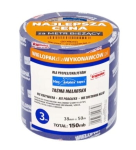 Trójpak taśm malarskich Blue Dolphin 38mmx50mb