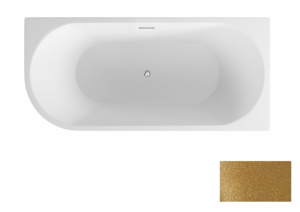 Wanna BESCO  Zoya Glam złoty prawa 170x80cm  chrom + maskownice białe