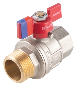 Zawór kulowy nakrętno-wkrętny G1/2 Ferro KFPM11