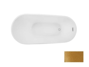 Wanna BESCO Melody Glam złoty 150x80cm  chrom + maskownice czarne