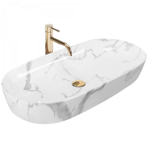 Umywalka Nablatowa Rea Cleo 81 Marmo shiny- Dodatkowo 5% RABATU na kod REA5