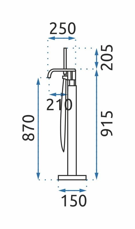 Bateria Wannowa Wolnostojąca Rea Carat złota