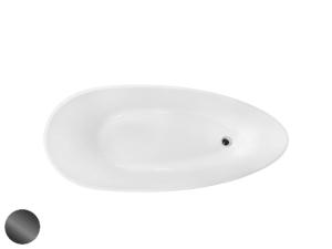 Wanna Wolnostojąca Besco Goya 140 + klik-klak grafit czyszczony od góry