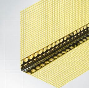 Narożnik aluminiowy 25x25mm z żółtą siatką MAXX 10x15cm dł. 3 m