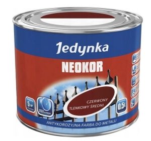 Farba podkładowa antykorozyjna Jedynka Neokor czerwony tlenkowy 0,5l