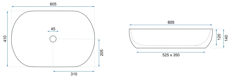 Umywalka Nablatowa Rea Cleo