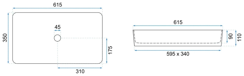 Umywalka Nablatowa Rea Denis