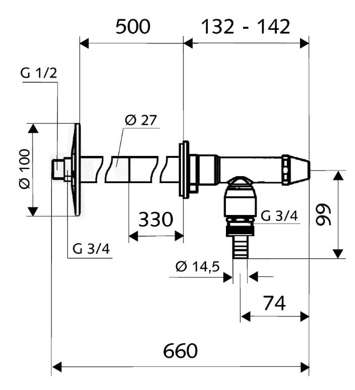Zawór Zewnętrzny mrozoodporny Schell Polar II Set