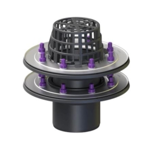  Wpust dachowy z podwójnym dociskowym kołnierzem uszczelniającym DN 100 Kessel 45970