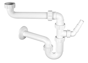 Syfon umywalkowy z podłączeniem do pralki lub zmywarki Mcalpine HC4PF-32SPSW