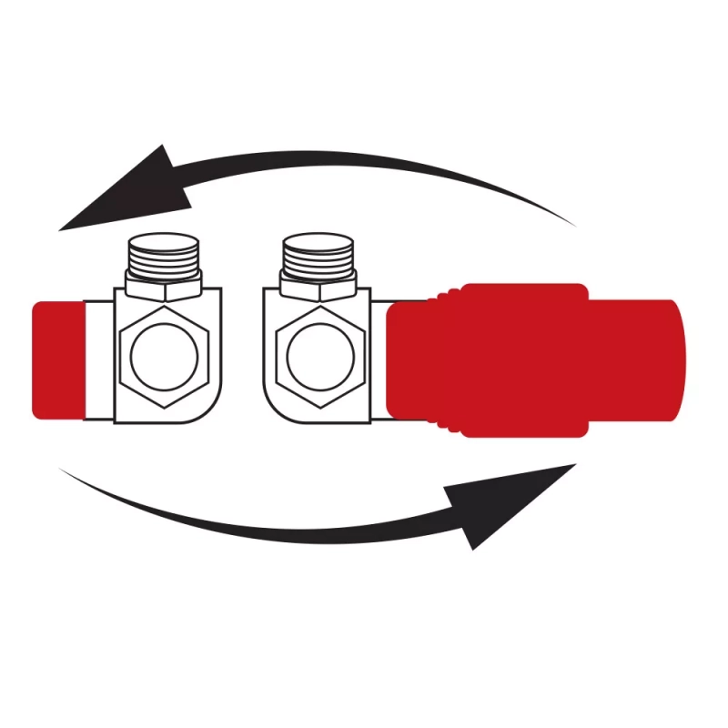 Zestaw termostatyczny osiowy Ferro biały