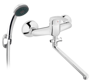 Bateria umywalkowo-wannowa Ferro Basic ścienna