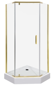 Kabina prysznicowa złota pentagonalna Kerra Kora 90x90x190