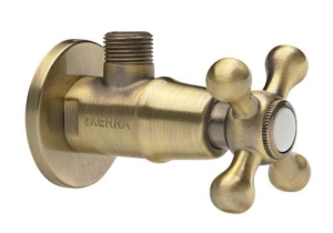 Zawór kątowy Kerra Lux 1/2" x 1/2" retro mosiądz antyczny