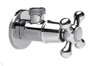Zawór kątowy Kerra Vict 1/2" x 1/2" retro chrom