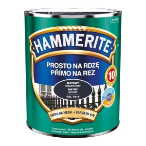 Farba do metalu Hammerite grafit matowy  0,7L