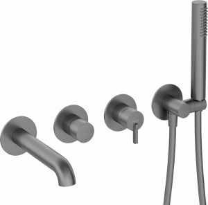 Bateria wannowa 4-otworowa podtynkowa Deante Silia titanium