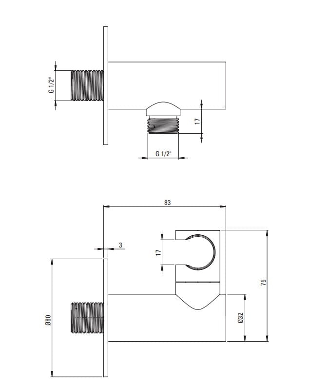 Bateria wannowa 4-otworowa podtynkowa Deante Silia