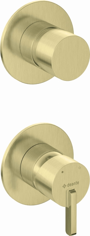 Bateria natryskowa podtynkowa Deante Silia złoto szczotkowane