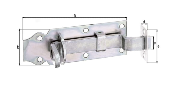 Zasuwa zamkowa z płaskim uchwytem 120mm