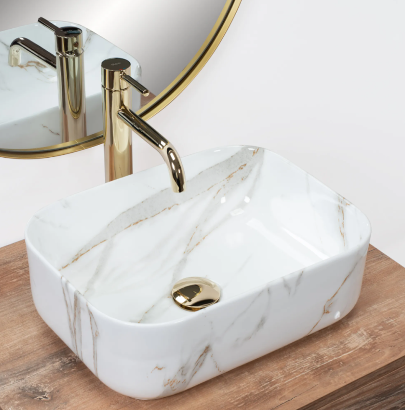 Umywalka Nablatowa Rea Demi mini Aiax shiny