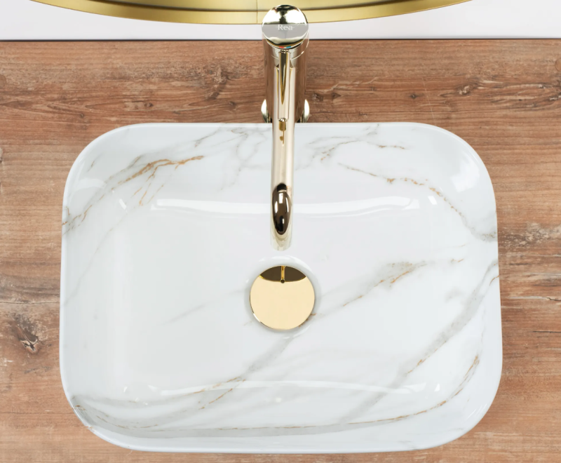 Umywalka Nablatowa Rea Demi mini Aiax shiny