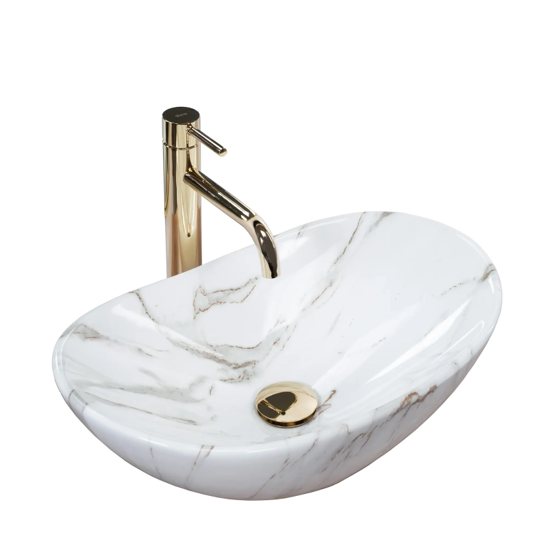 Umywalka Nablatowa Rea mini Aiax shiny