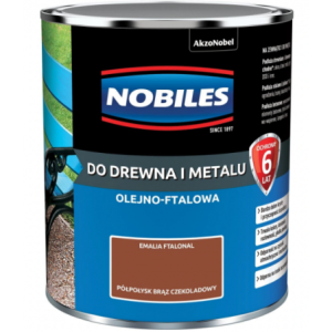 Farba alkidowa ftalowa Nobiles brąz czekoladowy 0,7L