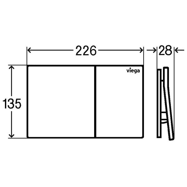 Przycisk spłukujący do WC Viega Visign for More 200 biały