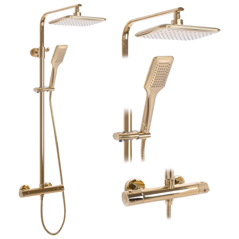 Zestaw natryskowy Rea Tom złoty