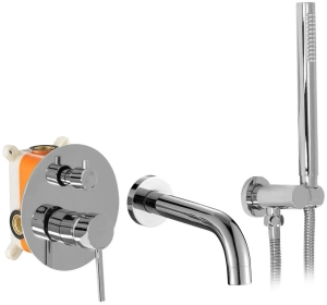 Zestaw wannowy podtynkowy Rea Lungo chrom+BOX- Dodatkowo 5% rabatu na kod REA5