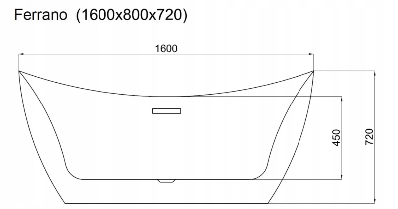 Wanna Wolnostojąca Rea Ferrano 160cm