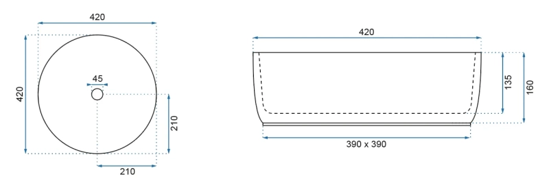 Umywalka Nablatowa Rea Helen