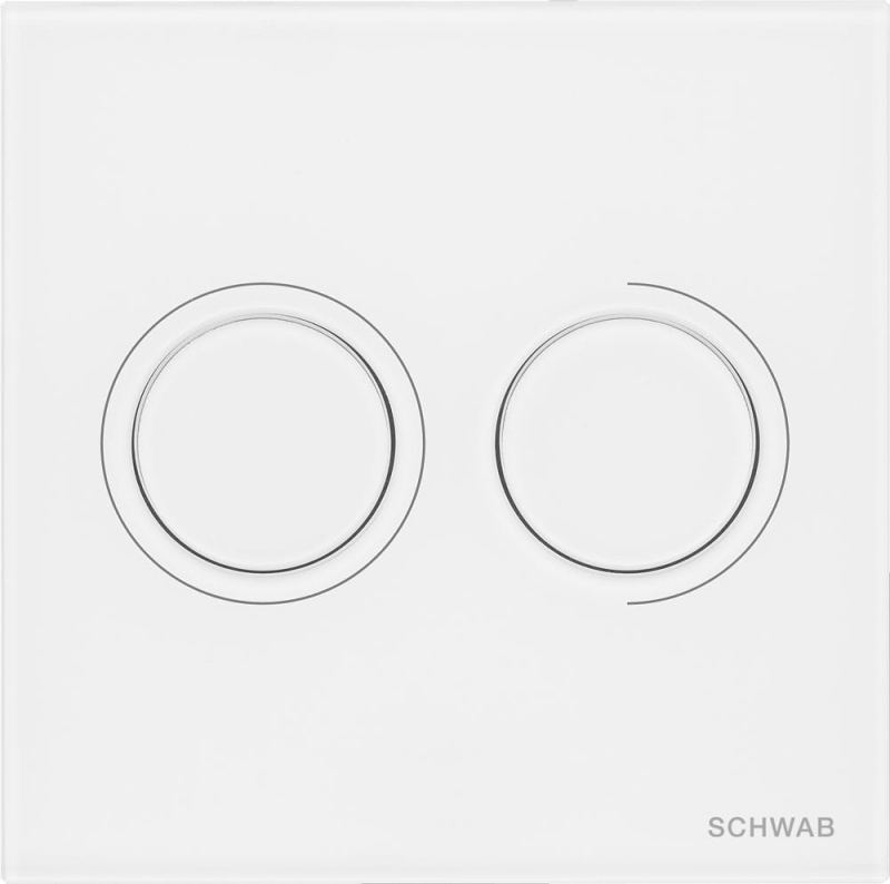 Przycisk spłukujący Schwab Itea Duo biały szkło