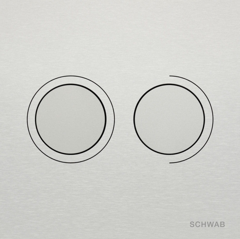 Przycisk spłukujący Schwab Itea Duo alu aluminiowy