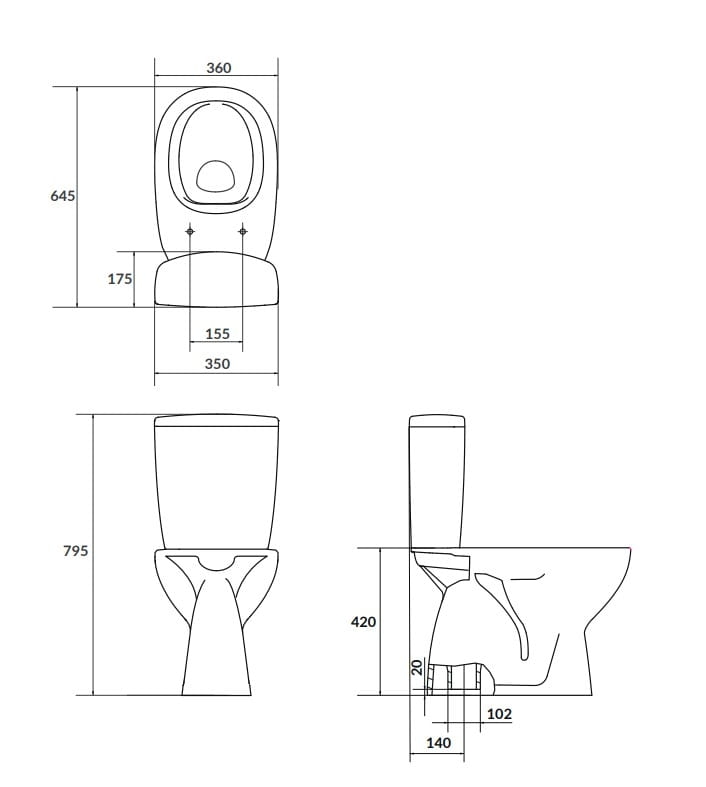 Miska WC Kompaktowa 684 Cersanit Arteco 010 z deską
