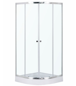 Kabina prysznicowa z brodzikiem Kerra Leo 80 chrom półokrągła