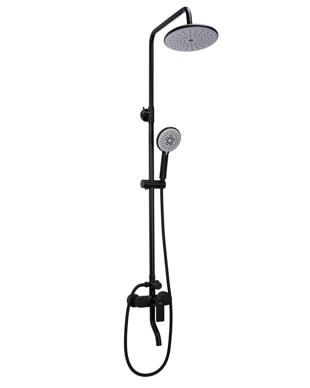 Zestaw prysznicowy natryskowy Rea Verso czarny