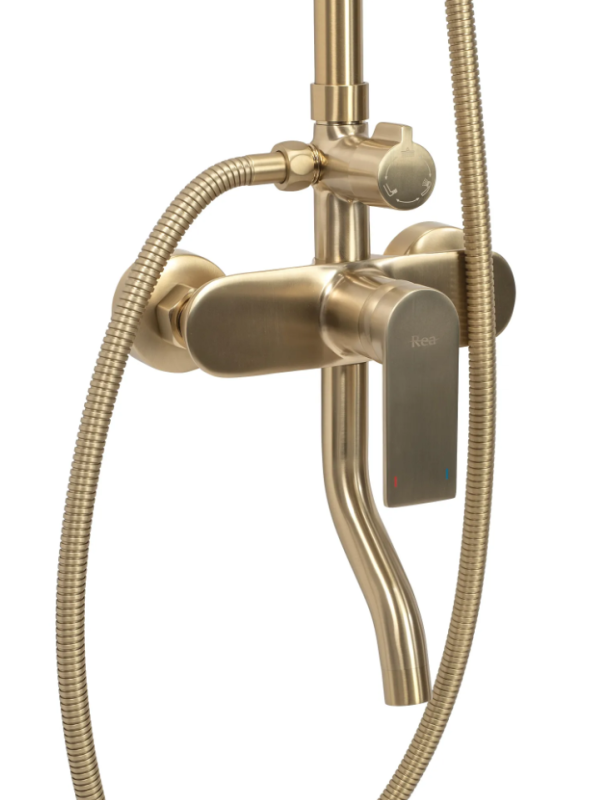 Zestaw prysznicowy natryskowy Rea Verso złoty szczotkowany