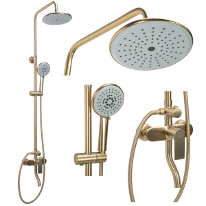 Zestaw prysznicowy natryskowy Rea Verso złoty szczotkowany- Dodatkowo 5% rabatu na kod REA5 