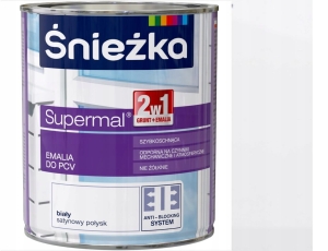 Emalia do PCV Śnieżka Supermal biały satynowy połysk 750ml
