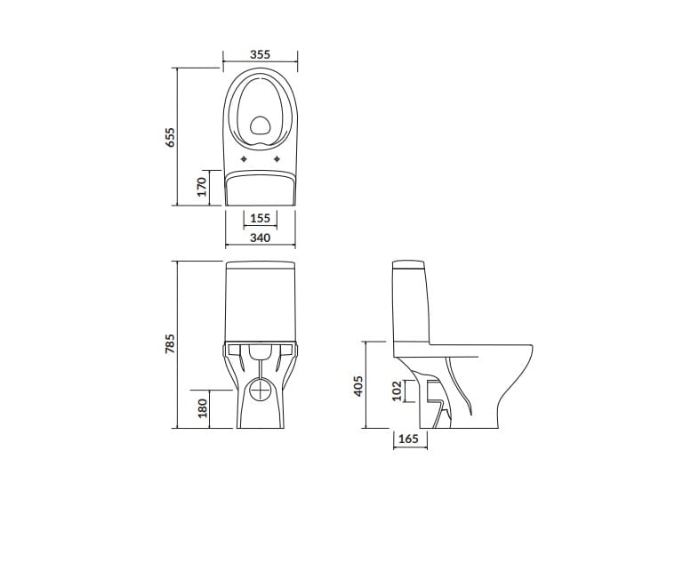 Miska WC Kompaktowa 649 Cersanit Moduo 010 z deską wolnoopadającą