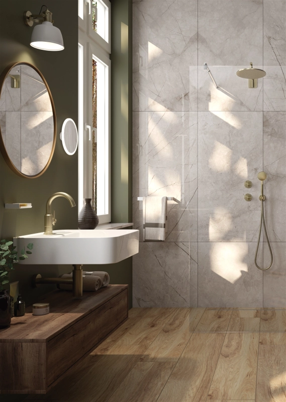 Bateria umywalkowa Deante Temisto złota