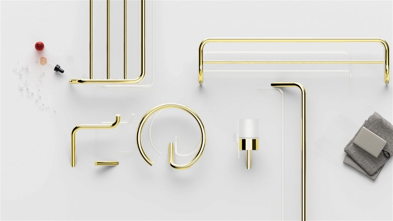 Półka żeberkowa Deante Silia złoty