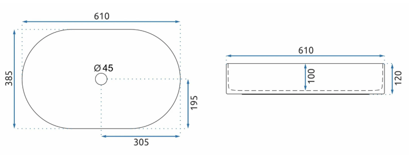 Umywalka nablatowa Rea Nadia 60 sand
