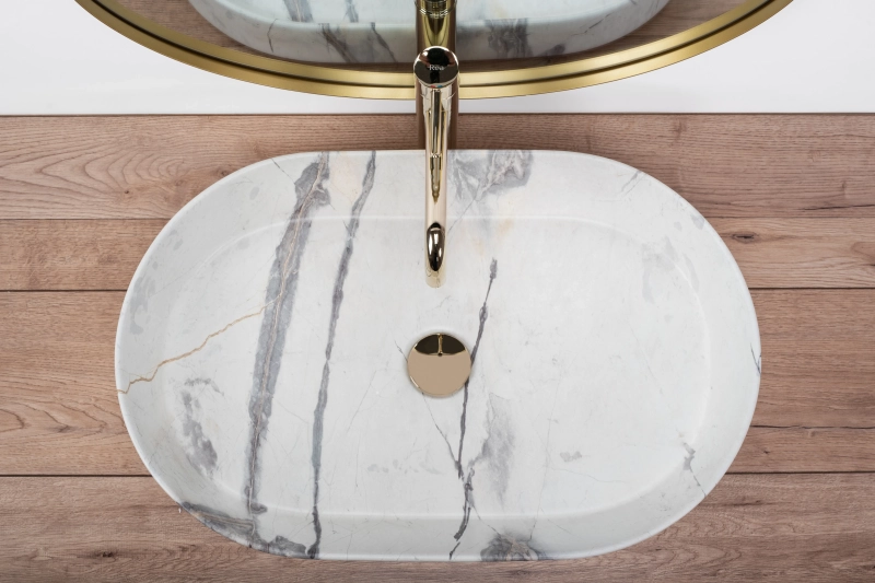 Umywalka nablatowa Rea Nadia 60 sand