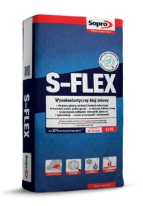 Wysokoelastyczny klej żelowy Sopro S-Flex 22,5kg szary
